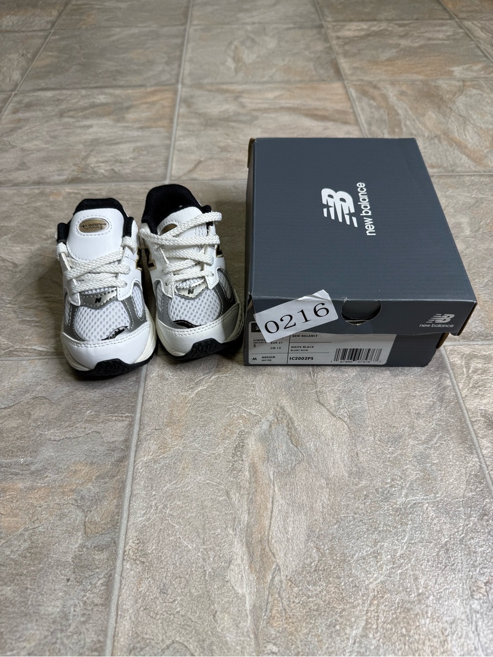 New Balance 2002R White Black Gold TD Shoe Size 5c White IC2002PS